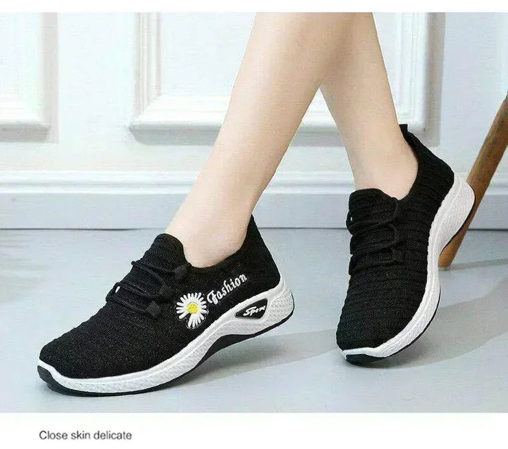 2025 NEW Stylish Women's Casual Flats in Fabric, Soft Sole Sneakers for Light Running and Everyday Wear