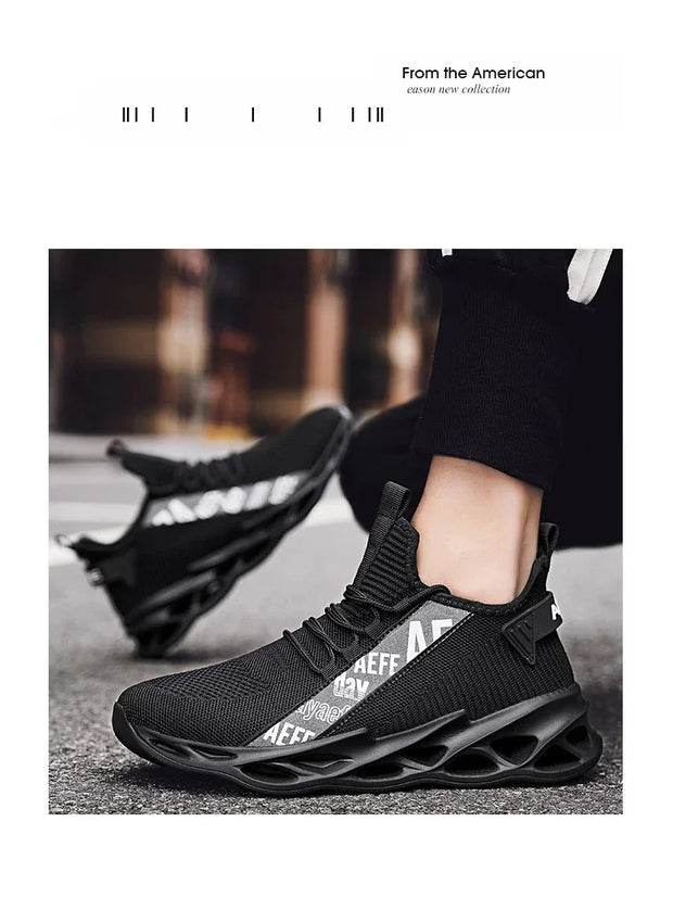2025 New Men's Sneakers Mesh Breathable Running Shoes Fashion Outdoor Lace Up Sport Casual Shoes Lightweight Comfortable