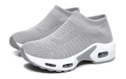 Women Sneakers 2020 Spring Flat Shoes Slip on Platform Sneakers for Women Black Breathable Mesh Sock Sneakers Shoes