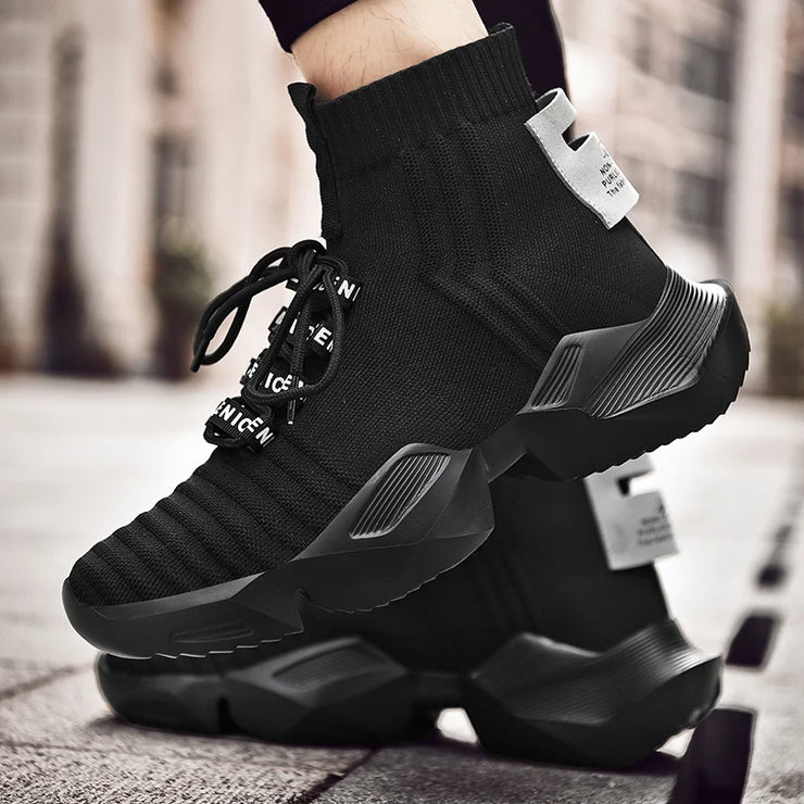 2025 New In Men's Retro Sock Sneakers High Top Chunky Men Shoes Breathable Thick Bottom Casual Shoes Zapatos De Hombre