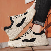 Sneakers for Men Fashion Lace Up Platform Shoe White Breathable Comfortable Male Sport Running Shoes Zapatillas 2025
