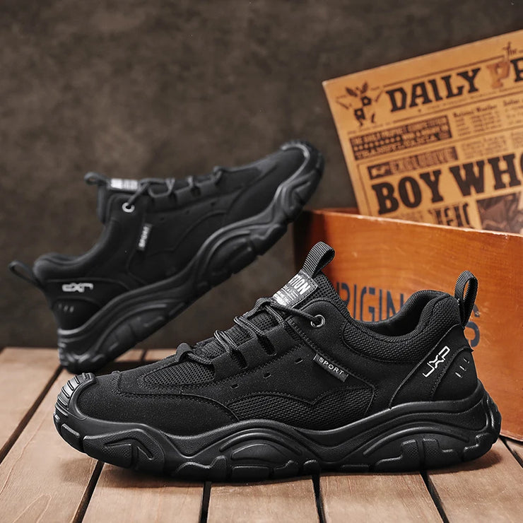Sneakers for Men Fashion Lace Up Platform Shoe White Breathable Comfortable Male Sport Running Shoes Zapatillas 2025