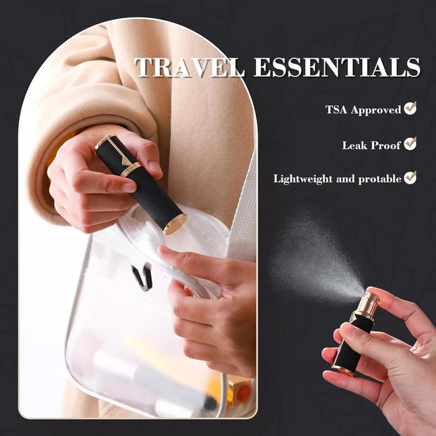 Perfume Travel Refillable Bottle 5ml Perfume Atomizer Bottle Portable Size Sprayer Bottle Luxurious Pocket Perfume Dispenser