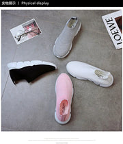 Women Shoes Knitting Sock Sneakers Women Lightweight Casual Slip On Flat Laides Shoes Woman Plus Size Loafers Walking Famela