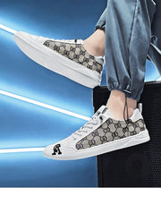 Luxury Black Men's Canvas Sneakers Designer Flat Vulcanized Shoes Men Low Top Casual Skateboard Shoes For Men Fashion Sneakers