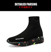 High-top Sock Sneakers Men Large Size 47 Women Sock Shoes Comfortable Breathable Casual Sport Shoes Lightweight Sneakers Male