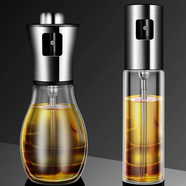 304 Stainless Steel Oil Press Spray Glass Bottle for Cooking Kitchen Restaurant Bottle Perfect for Healthy Cooking and Baking