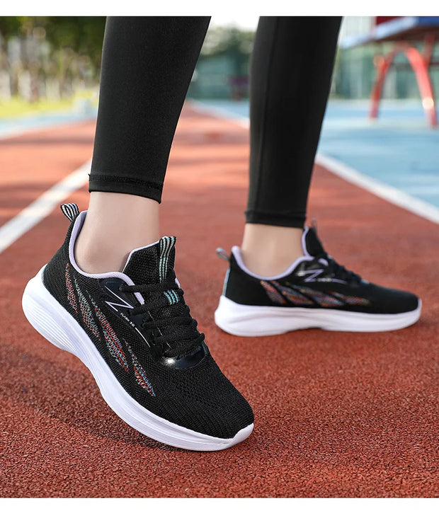 Women's Running Shoes Mesh Soft Sole Outdoor Sports Shoe Tennis Breathable Fashion Sneakers