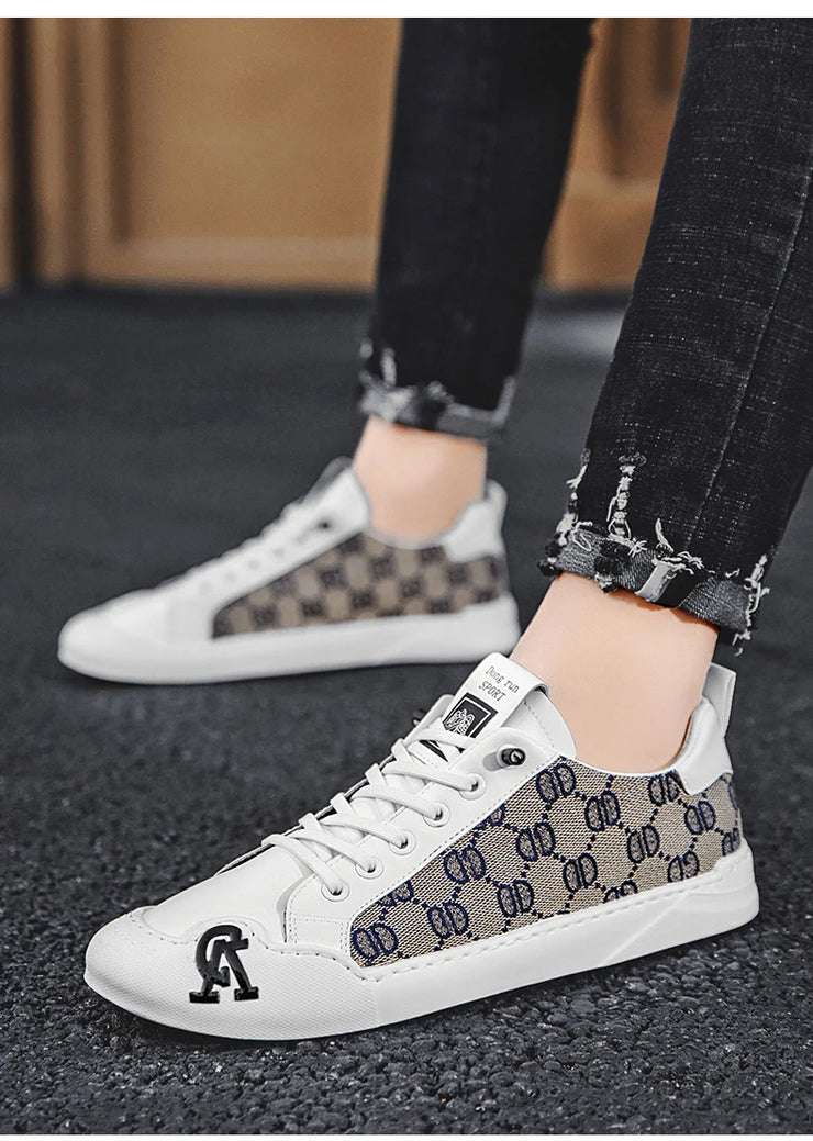 Luxury Black Men's Canvas Sneakers Designer Flat Vulcanized Shoes Men Low Top Casual Skateboard Shoes For Men Fashion Sneakers