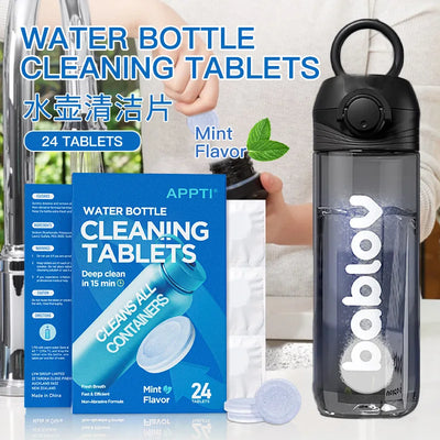 Water Bottle Cleaning Tablets Scale Cleaning Effervescent Tablets Decontamination Descaling Kettle Cleaning Kitchen Cleaner