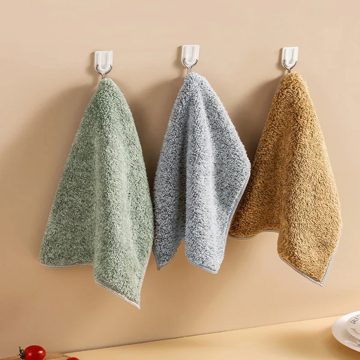 Bamboo Charcoal Fiber Cleaning Cloth Rags Water Absorption Non-Stick Oil Washing Kitchen Towel Household Cleaning Wiping Tools