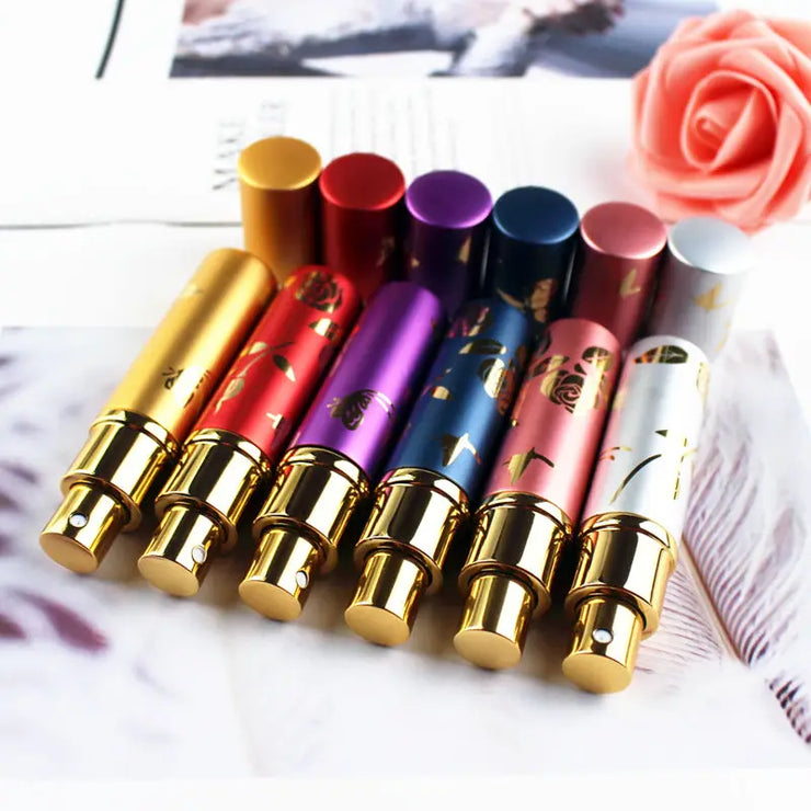 10ml Glass Spray Bottle Metal Perfume Bottles Empty Atomizer Glass Botle Refillable Vials