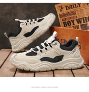 Sneakers for Men Fashion Lace Up Platform Shoe White Breathable Comfortable Male Sport Running Shoes Zapatillas 2025