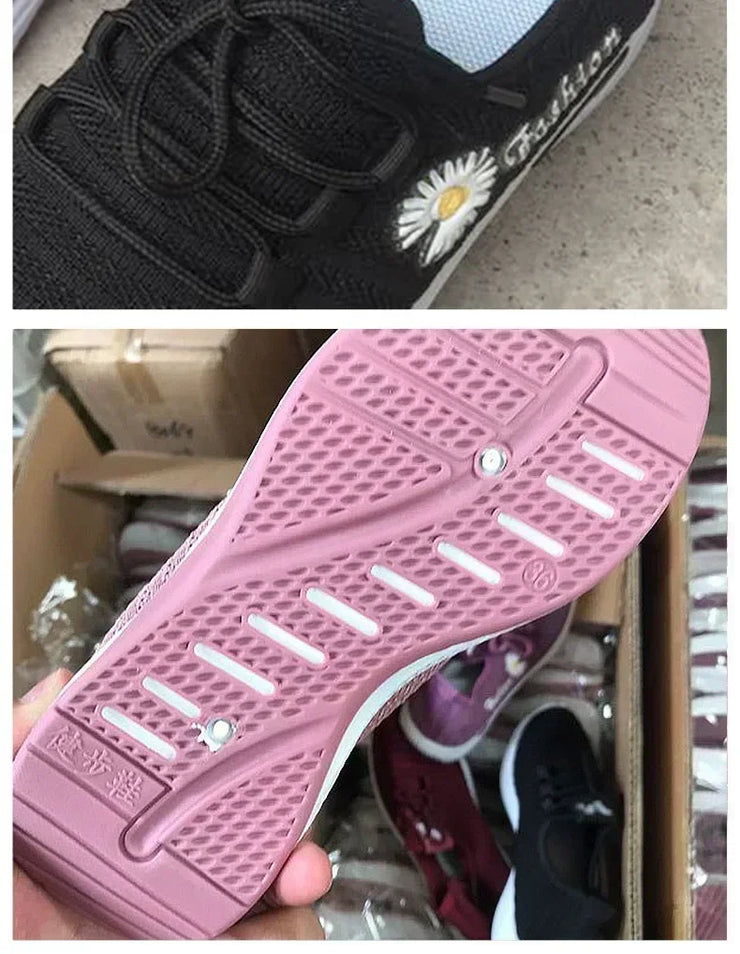 2025 NEW Stylish Women's Casual Flats in Fabric, Soft Sole Sneakers for Light Running and Everyday Wear