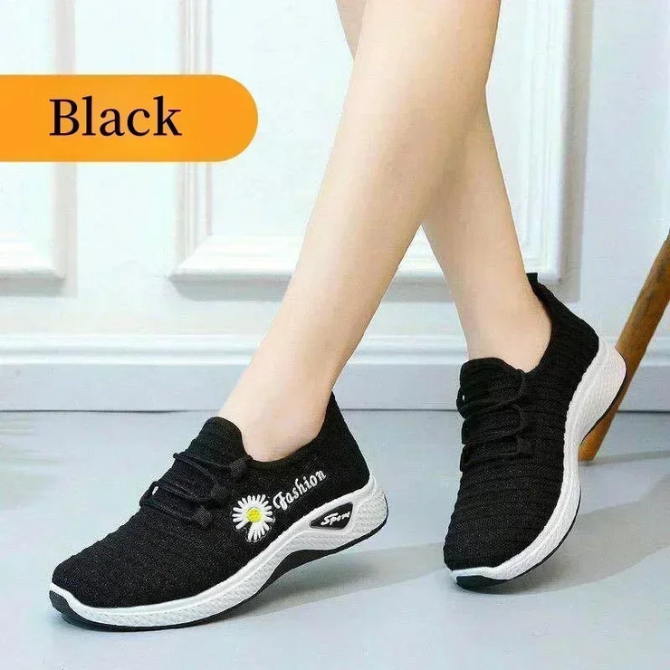 2025 NEW Stylish Women's Casual Flats in Fabric, Soft Sole Sneakers for Light Running and Everyday Wear