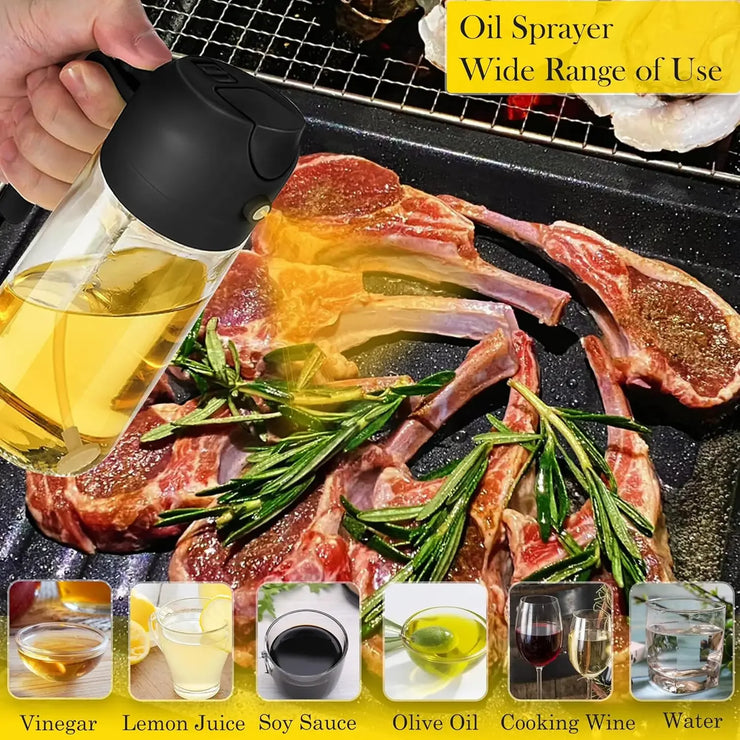 500ml Glass oil spray kitchen Spray Oil Sprayer Bottle Spray Oil Dispenser Oils Jar Cruet BBQ Baking Roasting Picnic Tool