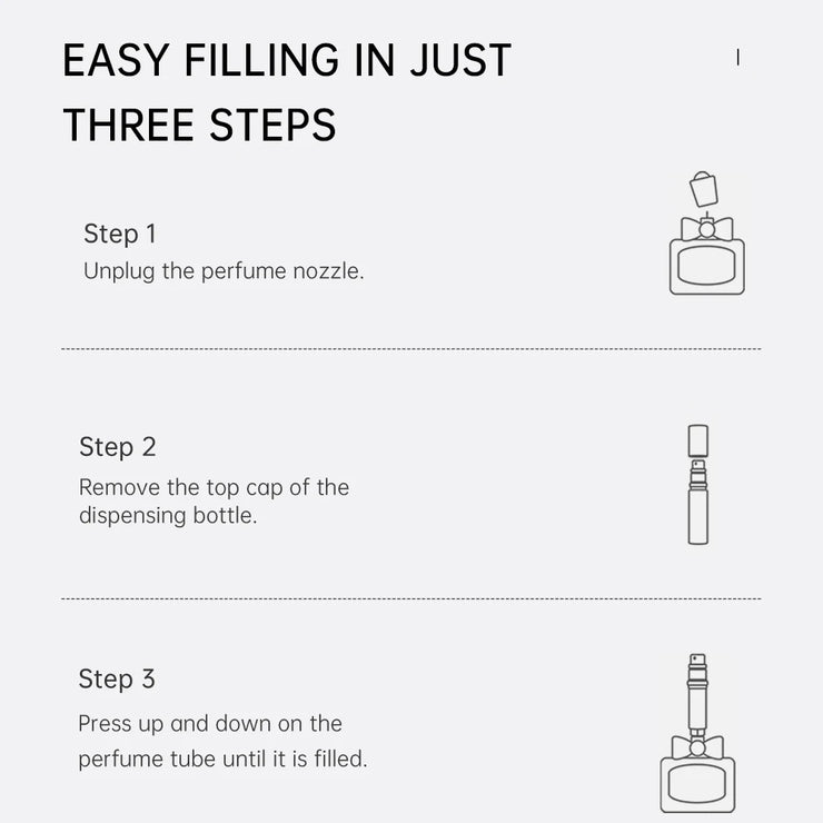Louischanzl 10ml magnet Perfume Atomizer Bottle Portable leather Sprayer for Boarding Tight Sealing Travel Perfume Spray gift