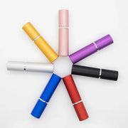 7PCS 5ML Aluminum Perfume Bottle Refillable Travel Perfume Atomizer Mini Glass Spray Bottle