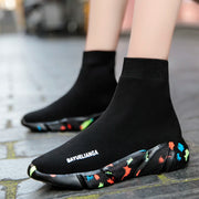 High-top Sock Sneakers Men Large Size 47 Women Sock Shoes Comfortable Breathable Casual Sport Shoes Lightweight Sneakers Male