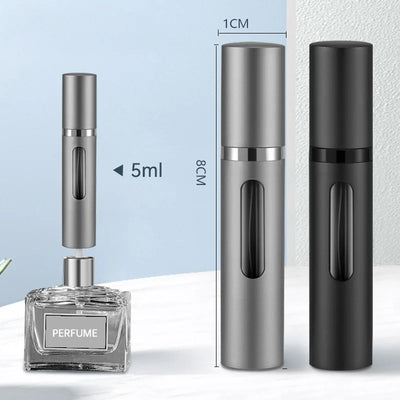 5ml Glass Refillable Perfume Bottle with Spray Scent Pump Portable Travel Empty Cosmetic Containers Mini Spray Atomizer Bottle