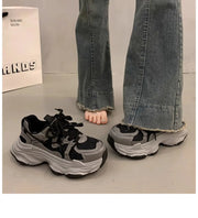 Chunky Platform Sneakers for Women Spring Fashion Thick Sole Vulcanized Shoes Woman Non Slip Mesh Breathable Casual Sports Shoes