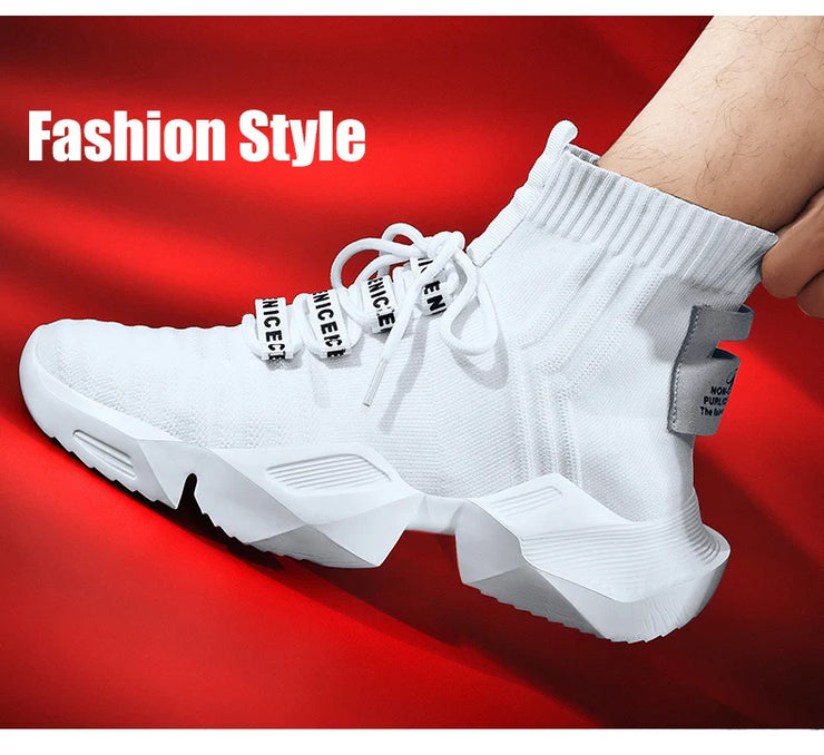2025 New In Men's Retro Sock Sneakers High Top Chunky Men Shoes Breathable Thick Bottom Casual Shoes Zapatos De Hombre