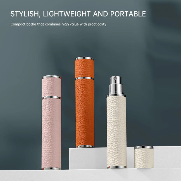 Louischanzl 10ml magnet Perfume Atomizer Bottle Portable leather Sprayer for Boarding Tight Sealing Travel Perfume Spray gift