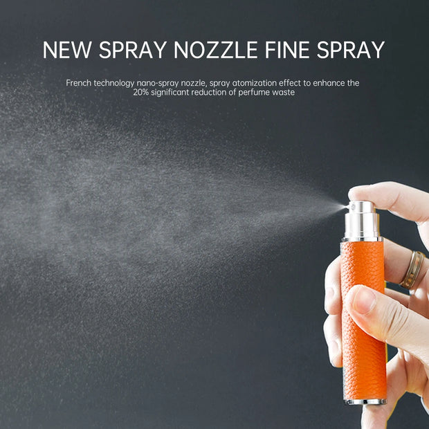 Louischanzl 10ml magnet Perfume Atomizer Bottle Portable leather Sprayer for Boarding Tight Sealing Travel Perfume Spray gift