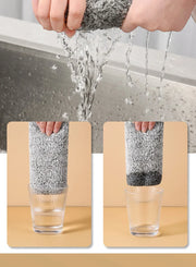 Bamboo Charcoal Fiber Cleaning Cloth Rags Water Absorption Non-Stick Oil Washing Kitchen Towel Household Cleaning Wiping Tools