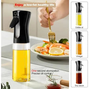 Pneumatic Oil Spray Bottle for Kitchen - Precision Cooking Oil Sprayer for BBQ, Olive Oil, Baking & Frying - BPA-Free Plastic