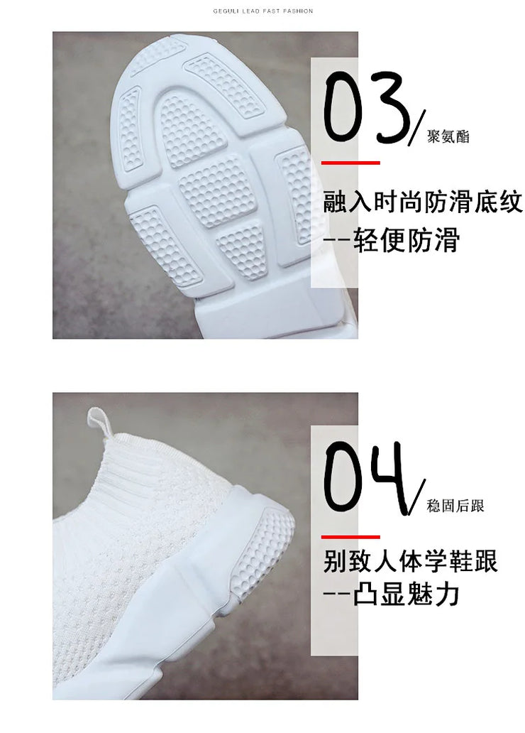 Women Shoes Knitting Sock Sneakers Women Lightweight Casual Slip On Flat Laides Shoes Woman Plus Size Loafers Walking Famela