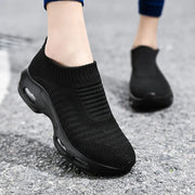 Women Sneakers 2020 Spring Flat Shoes Slip on Platform Sneakers for Women Black Breathable Mesh Sock Sneakers Shoes