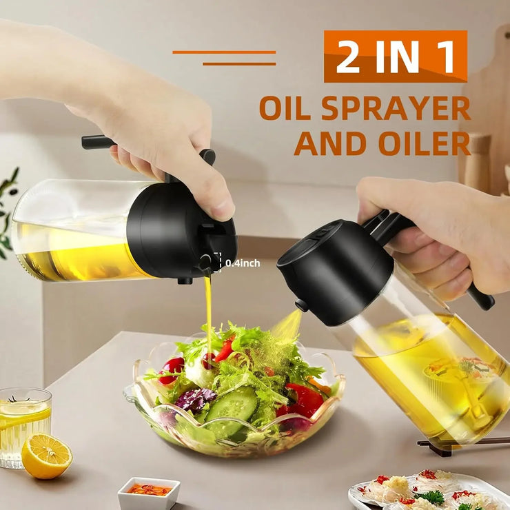 500ml Glass oil spray kitchen Spray Oil Sprayer Bottle Spray Oil Dispenser Oils Jar Cruet BBQ Baking Roasting Picnic Tool
