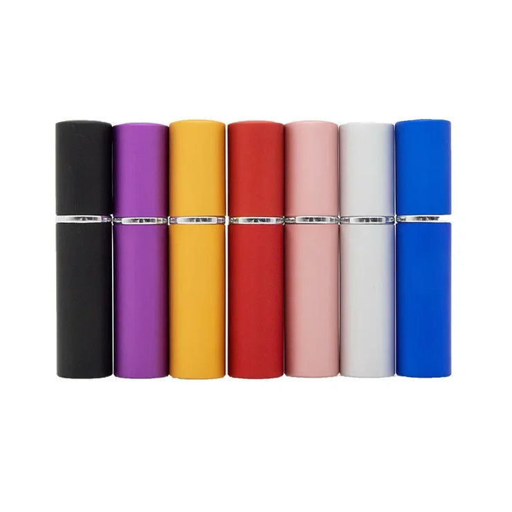 7PCS 5ML Aluminum Perfume Bottle Refillable Travel Perfume Atomizer Mini Glass Spray Bottle