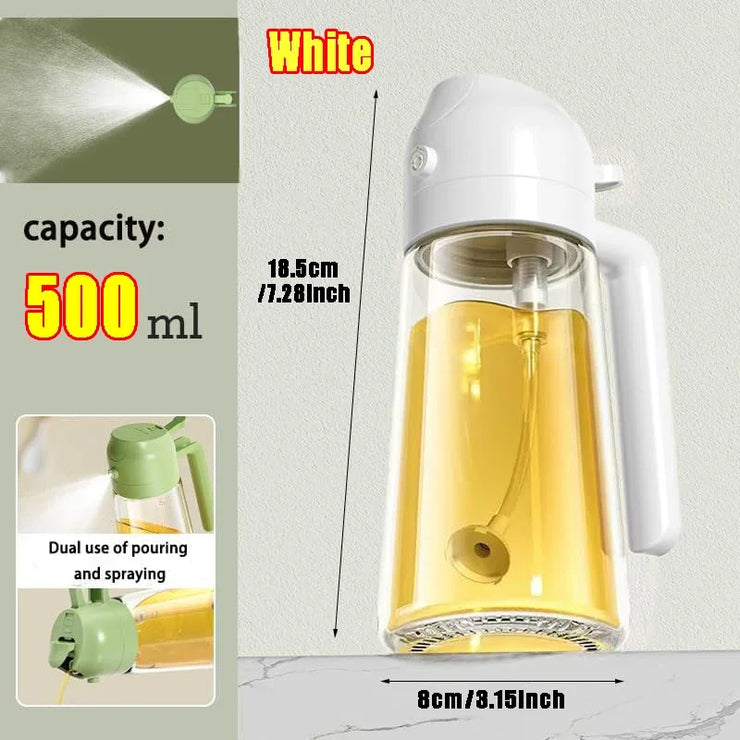 500ml Glass oil spray kitchen Spray Oil Sprayer Bottle Spray Oil Dispenser Oils Jar Cruet BBQ Baking Roasting Picnic Tool