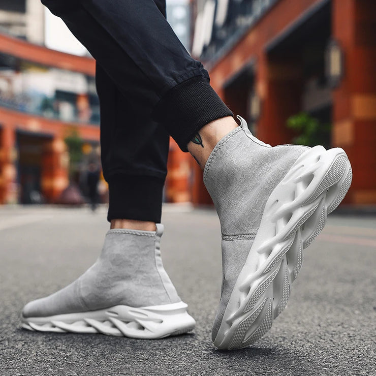 Socks Shoes for Men Black Sneakers Light Breathable Women Runing Shoes Outdoor Platform High Top Men Shoes New Unisex Sport Shoe
