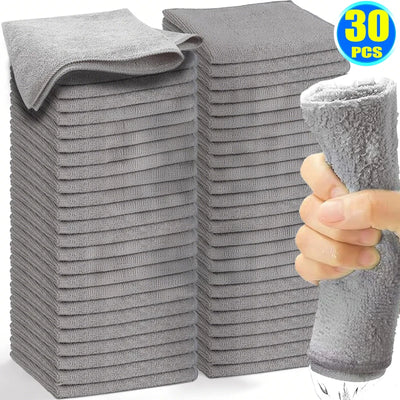 Bamboo Charcoal Dishcloth Reusable Absorbent Car Window Cleaning Cloths Non-stick Oil Microfiber Towel Home Washing Dishes Rag