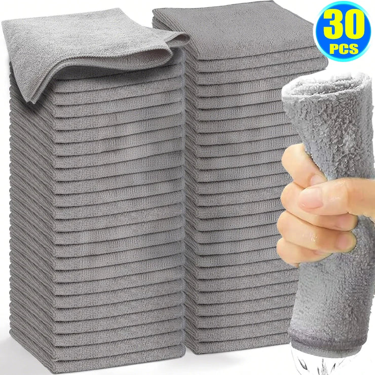 Bamboo Charcoal Dishcloth Reusable Absorbent Car Window Cleaning Cloths Non-stick Oil Microfiber Towel Home Washing Dishes Rag