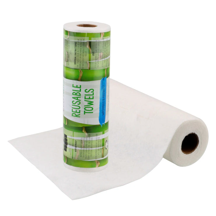 Reusable Bamboo Towels Home Kitchen Paper Towel 25pcs/Roll Washable Dish Cloths Washable Absorbent Clean Washing Towel