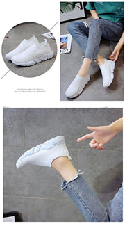 Women Shoes Knitting Sock Sneakers Women Lightweight Casual Slip On Flat Laides Shoes Woman Plus Size Loafers Walking Famela