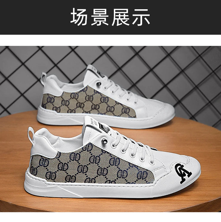 Luxury Black Men's Canvas Sneakers Designer Flat Vulcanized Shoes Men Low Top Casual Skateboard Shoes For Men Fashion Sneakers