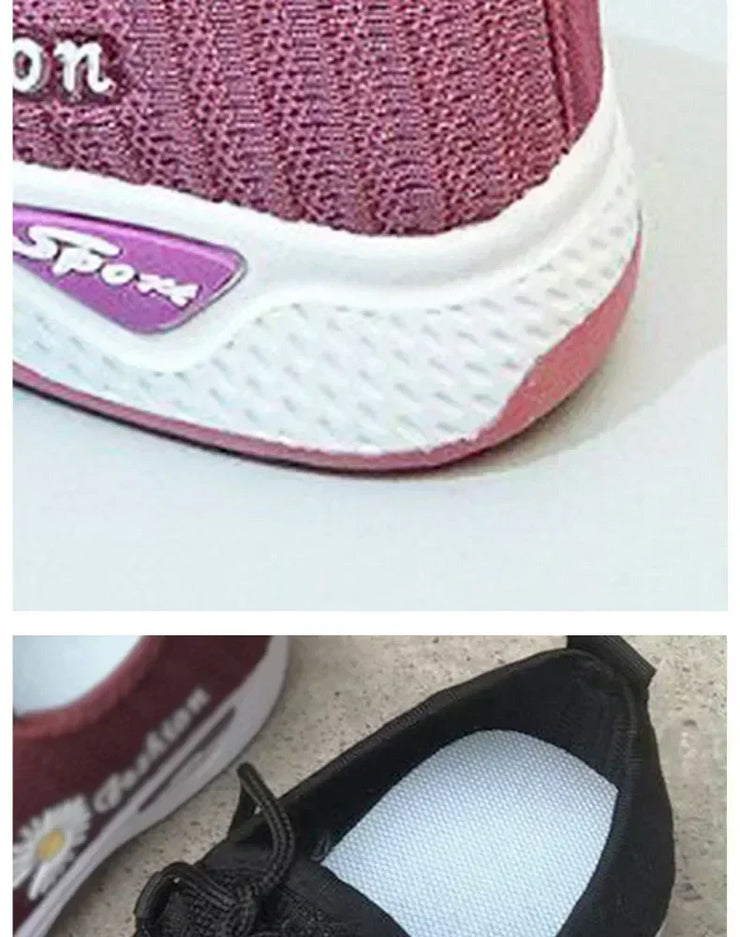 2025 NEW Stylish Women's Casual Flats in Fabric, Soft Sole Sneakers for Light Running and Everyday Wear