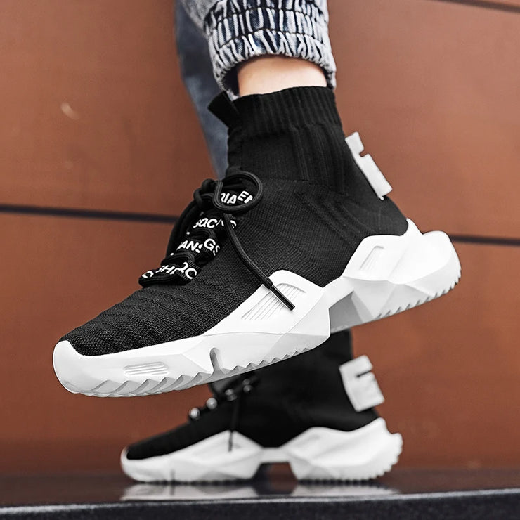 2025 New In Men's Retro Sock Sneakers High Top Chunky Men Shoes Breathable Thick Bottom Casual Shoes Zapatos De Hombre