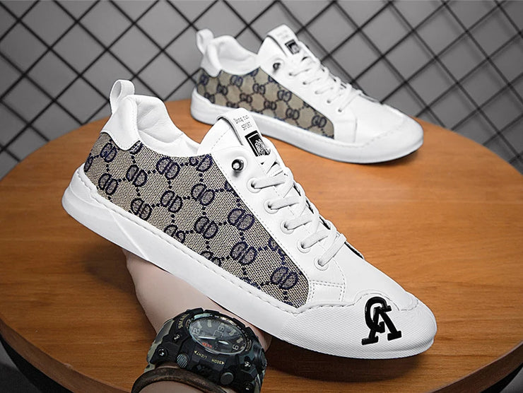 Luxury Black Men's Canvas Sneakers Designer Flat Vulcanized Shoes Men Low Top Casual Skateboard Shoes For Men Fashion Sneakers