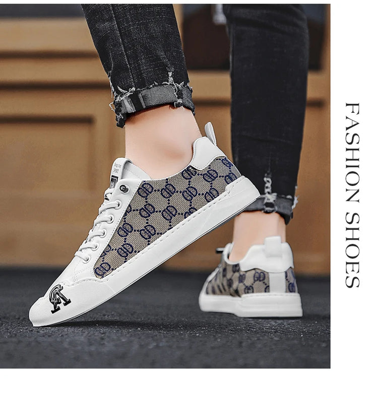Luxury Black Men's Canvas Sneakers Designer Flat Vulcanized Shoes Men Low Top Casual Skateboard Shoes For Men Fashion Sneakers