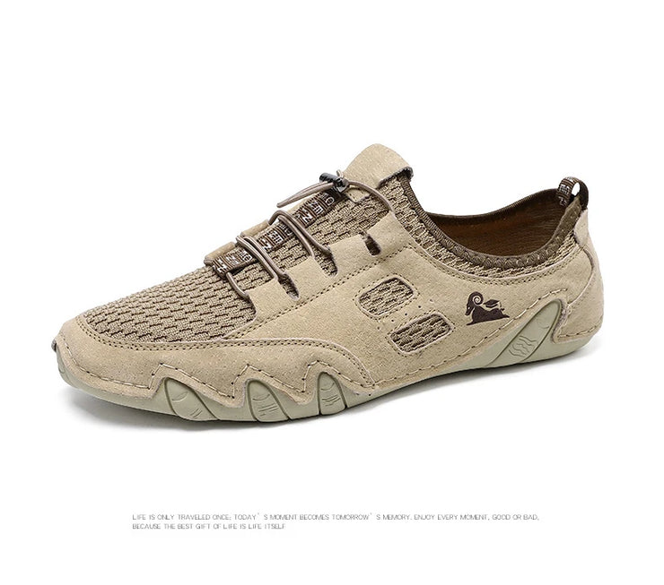 Men Fashion Sneakers Mesh Casual Shoes Lether Lac-up Mens Summer Lightweight Vulcanize Shoes Walking Sneakers Zapatillas Hombre