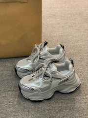 Women Sneakers Platform Flat Shoes Trainers Ladies Thick Sole Sneakers Fashion Casual Shoes Thick Sole Tennis Vulcanized Shoes