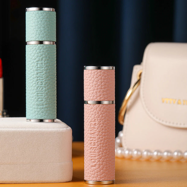 Louischanzl Perfume Atomizer Bottle magnet  Portable leather Sprayer for Boarding Tight Sealing Travel Perfume Spray gift 5ml