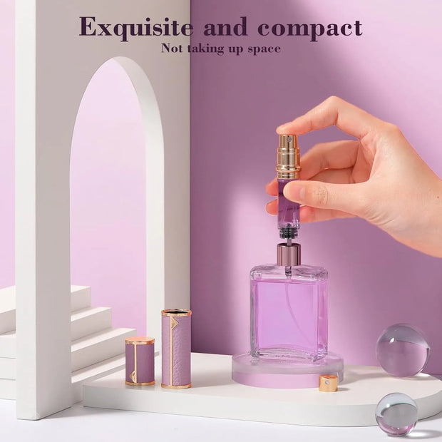 Perfume Travel Refillable Bottle 5ml Perfume Atomizer Bottle Portable Size Sprayer Bottle Luxurious Pocket Perfume Dispenser