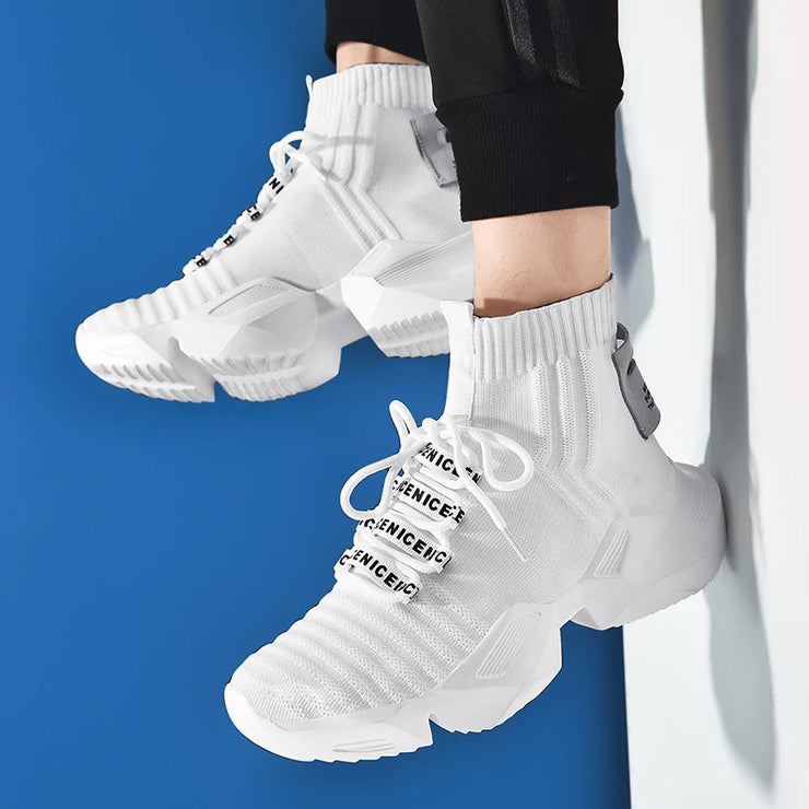 2025 New In Men's Retro Sock Sneakers High Top Chunky Men Shoes Breathable Thick Bottom Casual Shoes Zapatos De Hombre
